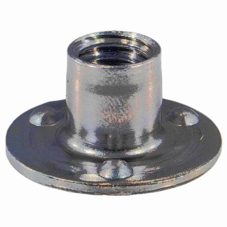 Midwest Fastener Round Weld Nut, 3/8"-16, Steel, 7/16" Lg, 6 PK 931374